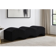 Meridian Furniture Wave Black Velvet Bench