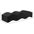 Meridian Furniture Wave Black Velvet Bench