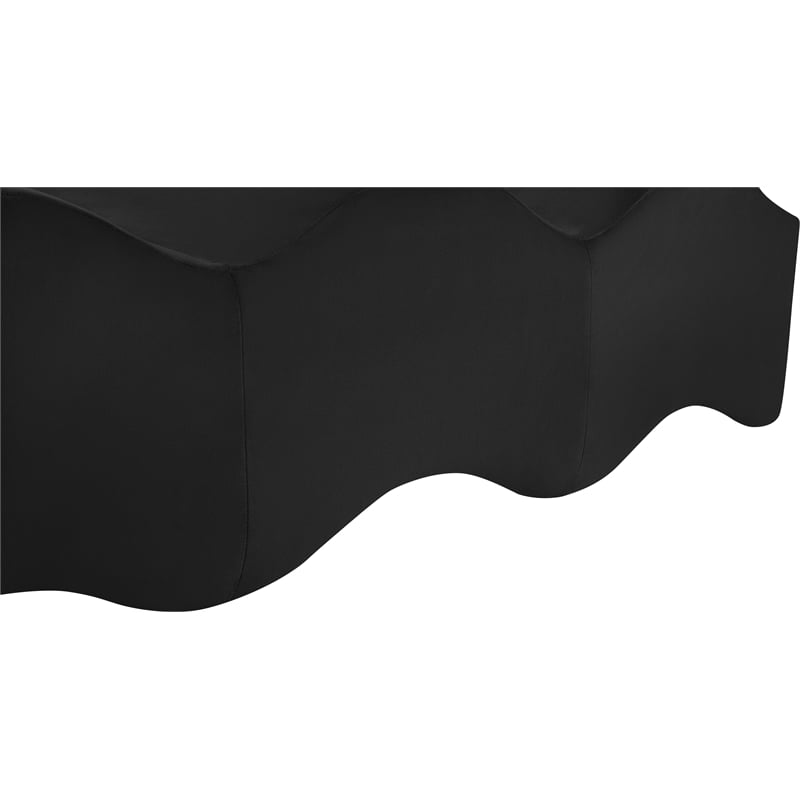 Meridian Furniture Wave Black Velvet Bench