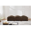 Meridian Furniture Wave Brown Velvet Bench