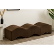 Meridian Furniture Wave Brown Velvet Bench
