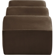 Meridian Furniture Wave Brown Velvet Bench