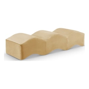 Meridian Furniture Wave Camel Velvet Bench