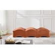 Meridian Furniture Wave Cognac Velvet Bench