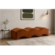 Meridian Furniture Wave Cognac Velvet Bench