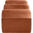 Meridian Furniture Wave Cognac Velvet Bench