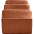 Meridian Furniture Wave Cognac Velvet Bench
