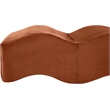 Meridian Furniture Wave Cognac Velvet Bench