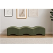 Meridian Furniture Wave Green Velvet Bench