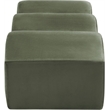 Meridian Furniture Wave Green Velvet Bench