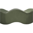 Meridian Furniture Wave Green Velvet Bench