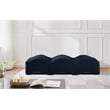 Meridian Furniture Wave Navy Velvet Bench