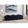 Meridian Furniture Wave Navy Velvet Bench
