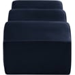 Meridian Furniture Wave Navy Velvet Bench