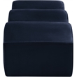 Meridian Furniture Wave Navy Velvet Bench