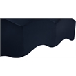 Meridian Furniture Wave Navy Velvet Bench