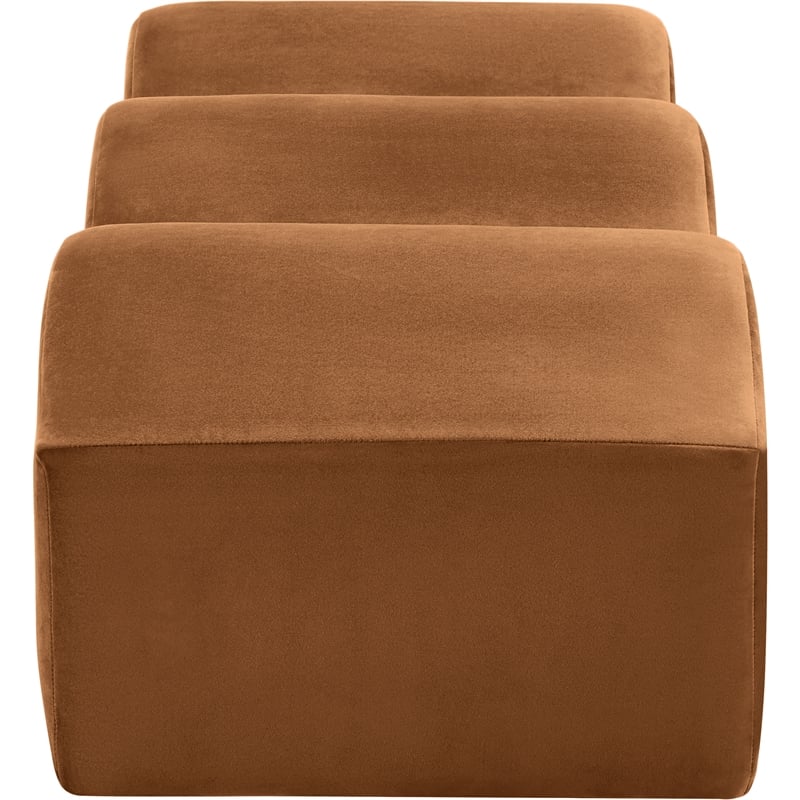 Meridian Furniture Wave Saddle Velvet Bench