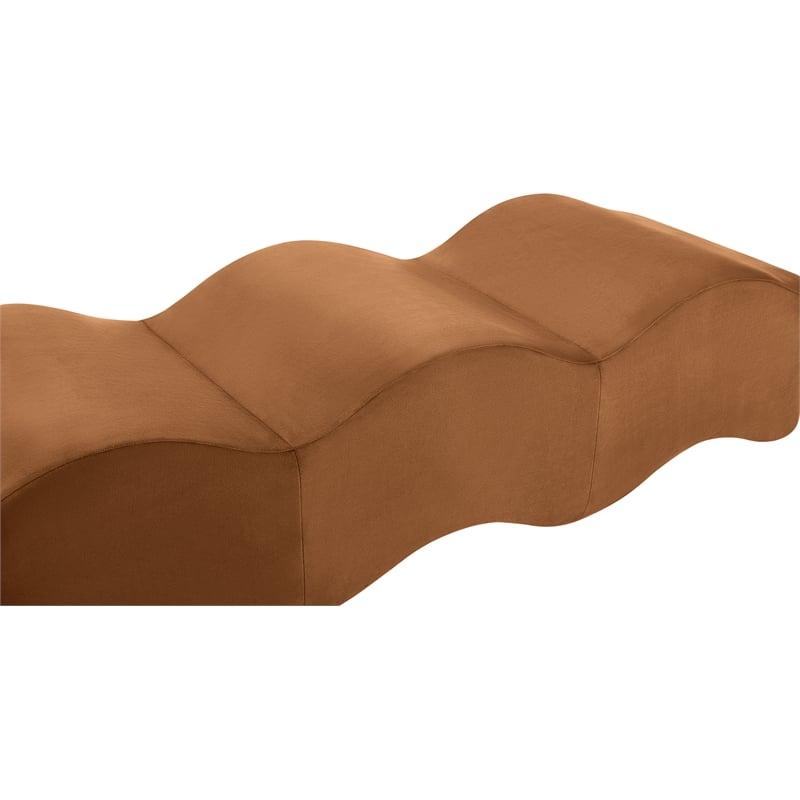 Meridian Furniture Wave Saddle Velvet Bench