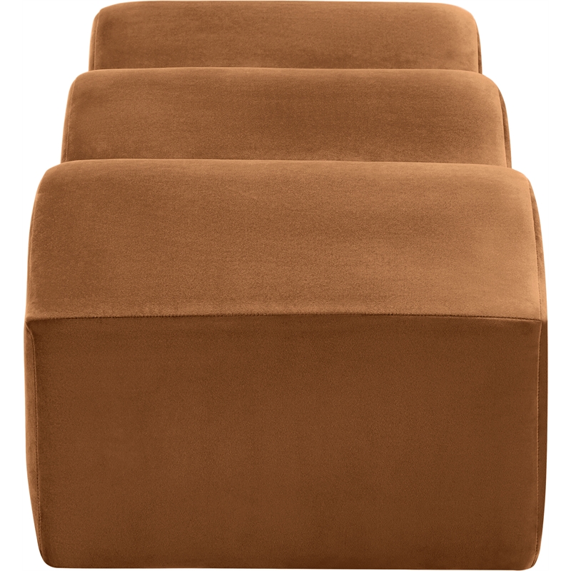 Meridian Furniture Wave Saddle Velvet Bench