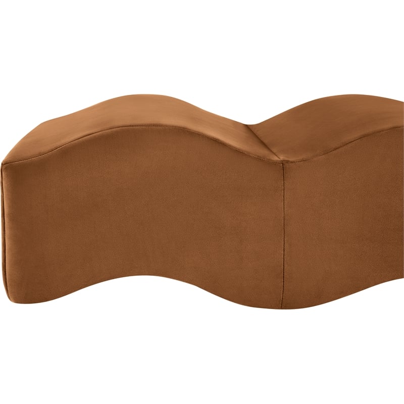 Meridian Furniture Wave Saddle Velvet Bench