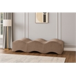 Meridian Furniture Wave Taupe Velvet Bench