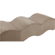 Meridian Furniture Wave Taupe Velvet Bench