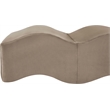 Meridian Furniture Wave Taupe Velvet Bench