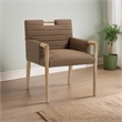 Meridian Furniture Aimee Brown Vegan Leather Dining Arm Chair