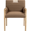 Meridian Furniture Aimee Brown Vegan Leather Dining Arm Chair