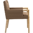 Meridian Furniture Aimee Brown Vegan Leather Dining Arm Chair