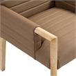 Meridian Furniture Aimee Brown Vegan Leather Dining Arm Chair