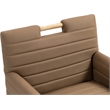 Meridian Furniture Aimee Brown Vegan Leather Dining Arm Chair