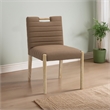 Meridian Furniture Aimee Brown Vegan Leather Dining Side Chair (Set of 2)