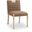 Meridian Furniture Aimee Brown Vegan Leather Dining Side Chair (Set of 2)