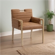 Meridian Furniture Aimee Cognac Vegan Leather Dining Arm Chair