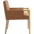 Meridian Furniture Aimee Cognac Vegan Leather Dining Arm Chair