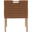 Meridian Furniture Aimee Cognac Vegan Leather Dining Arm Chair