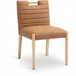Meridian Furniture Aimee Cognac Vegan Leather Dining Side Chair (Set of 2)
