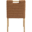 Meridian Furniture Aimee Cognac Vegan Leather Dining Side Chair (Set of 2)