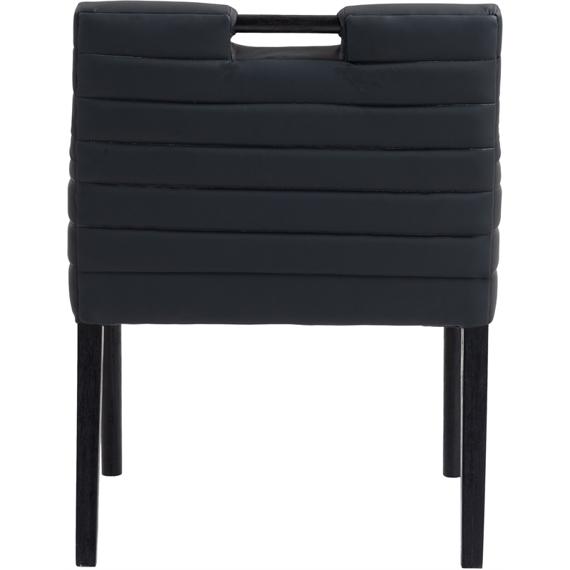 Meridian Furniture Aimee Black Vegan Leather Dining Arm Chair