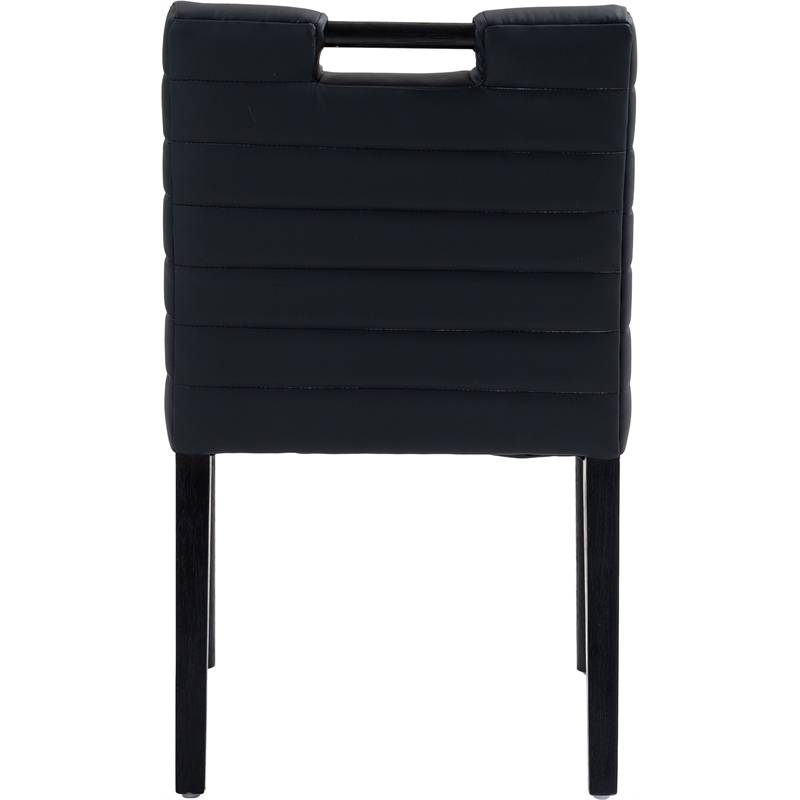 Meridian Furniture Aimee Black Vegan Leather Dining Side Chair (Set of 2)