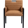 Meridian Furniture Aimee Cognac Vegan Leather Dining Arm Chair