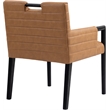 Meridian Furniture Aimee Cognac Vegan Leather Dining Arm Chair