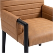 Meridian Furniture Aimee Cognac Vegan Leather Dining Arm Chair