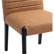 Meridian Furniture Aimee Cognac Vegan Leather Dining Side Chair (Set of 2)