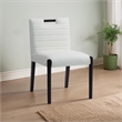 Meridian Furniture Aimee Cream Vegan Leather Dining Side Chair (Set of 2)