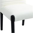 Meridian Furniture Aimee Cream Vegan Leather Dining Side Chair (Set of 2)