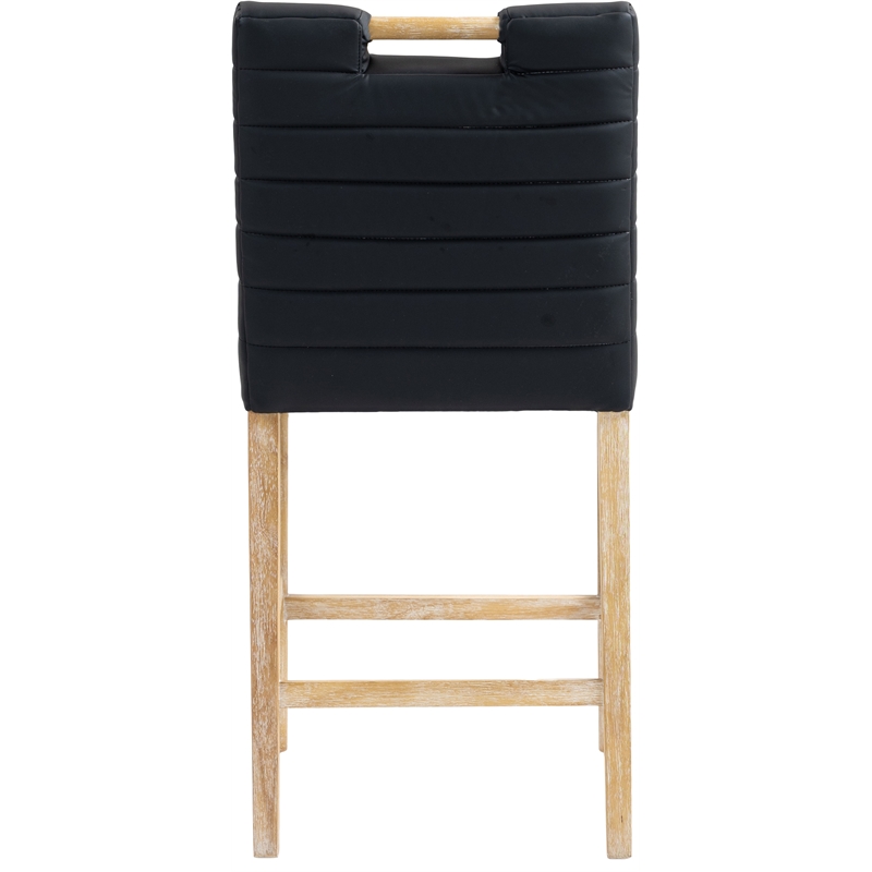 Meridian Furniture Aimee Black Vegan Leather Counter Stool
