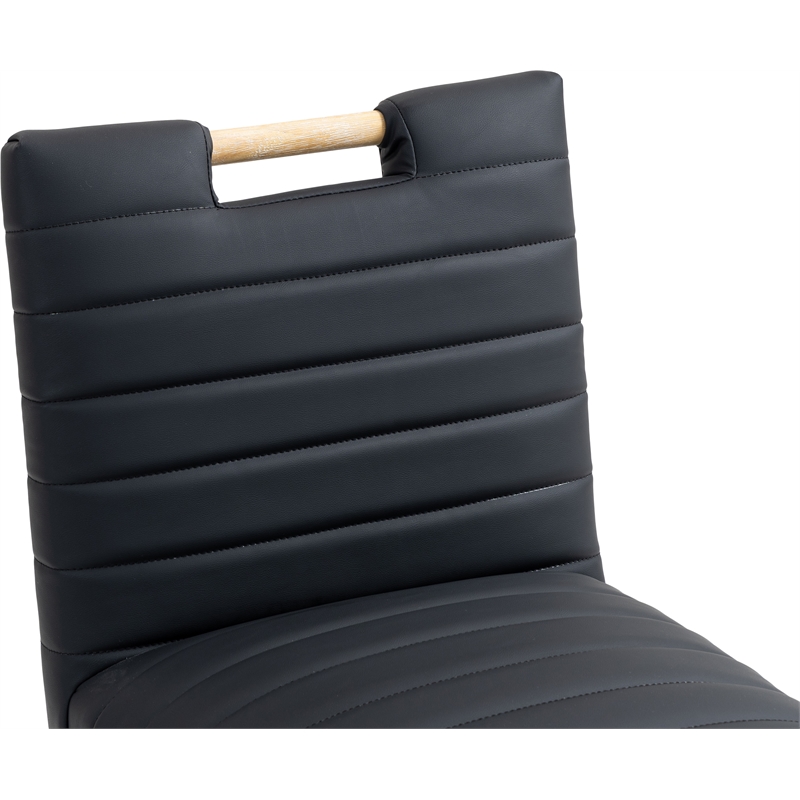 Meridian Furniture Aimee Black Vegan Leather Counter Stool