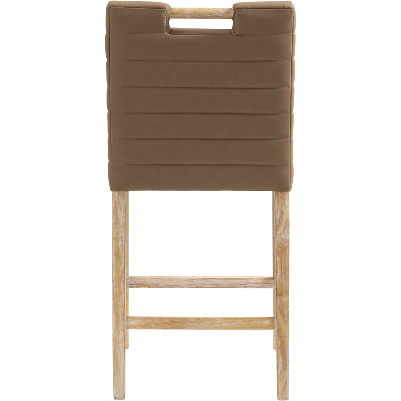 Meridian Furniture Aimee Brown Vegan Leather Counter Stool